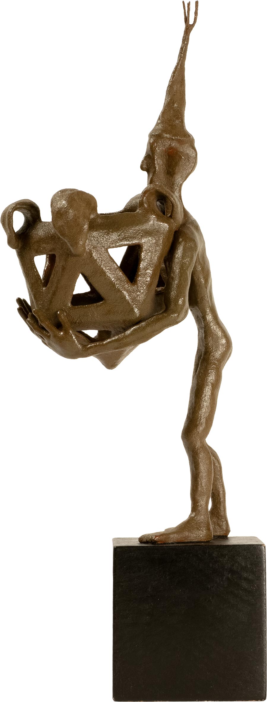 warten auf maria - Hartkeramik, Tempera, Farbpigmente - 2026 Objekt - Hartkeramik, Bronzebeschichtung, Farbpigmente