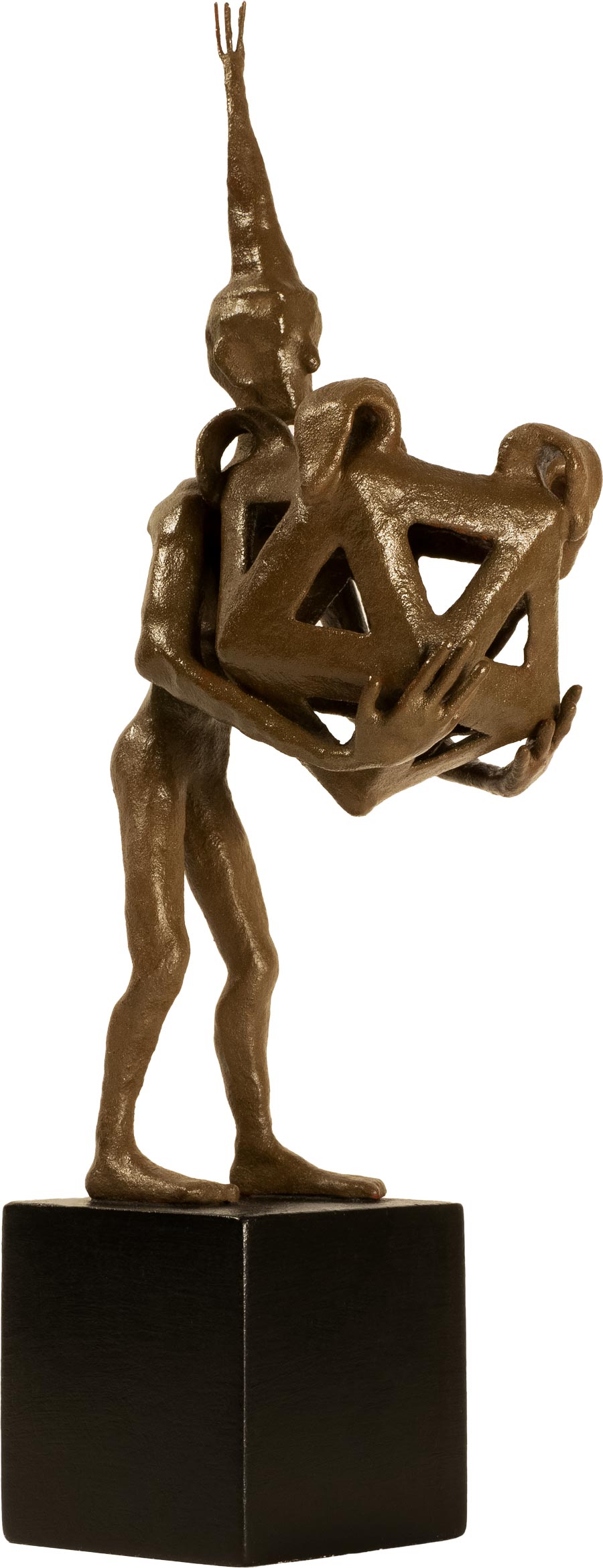 warten auf maria - Hartkeramik, Tempera, Farbpigmente - 2026 Objekt - Hartkeramik, Bronzebeschichtung, Farbpigmente