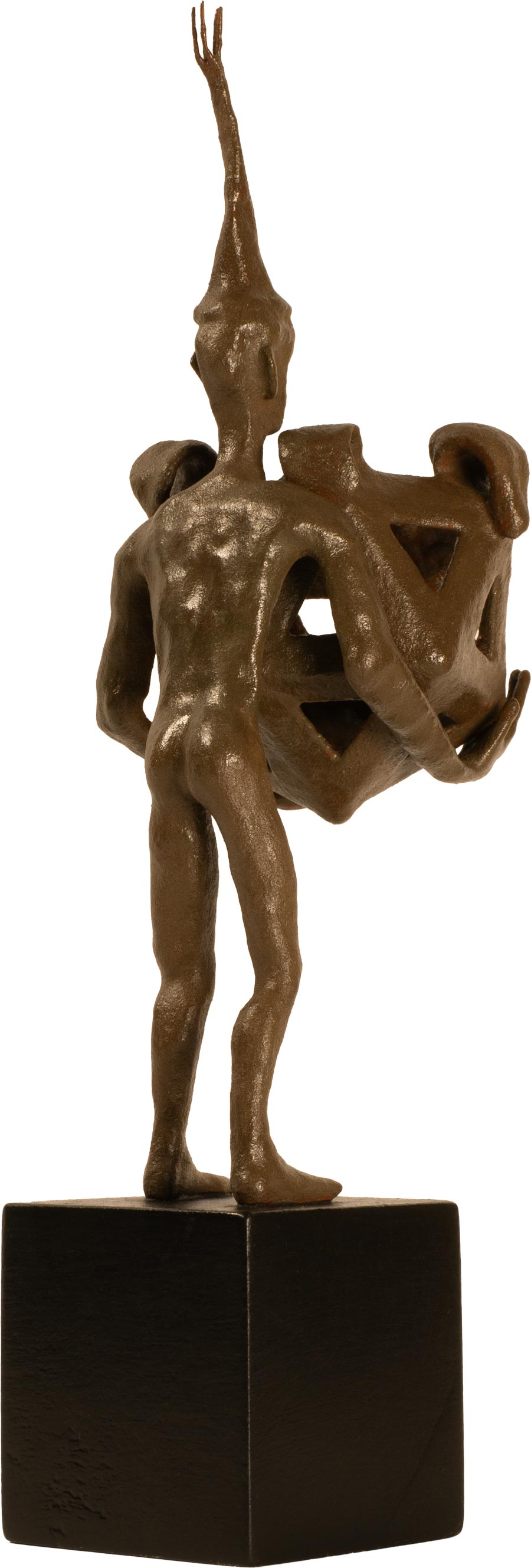 warten auf maria - Hartkeramik, Tempera, Farbpigmente - 2026 Objekt - Hartkeramik, Bronzebeschichtung, Farbpigmente