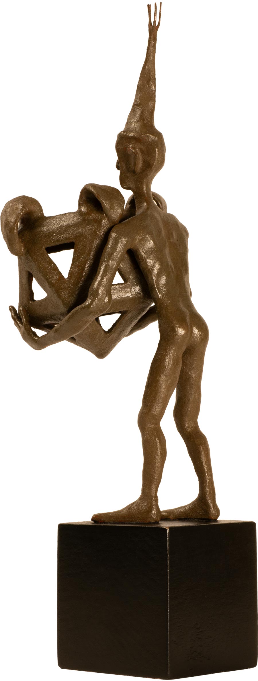 warten auf maria - Hartkeramik, Tempera, Farbpigmente - 2026 Objekt - Hartkeramik, Bronzebeschichtung, Farbpigmente